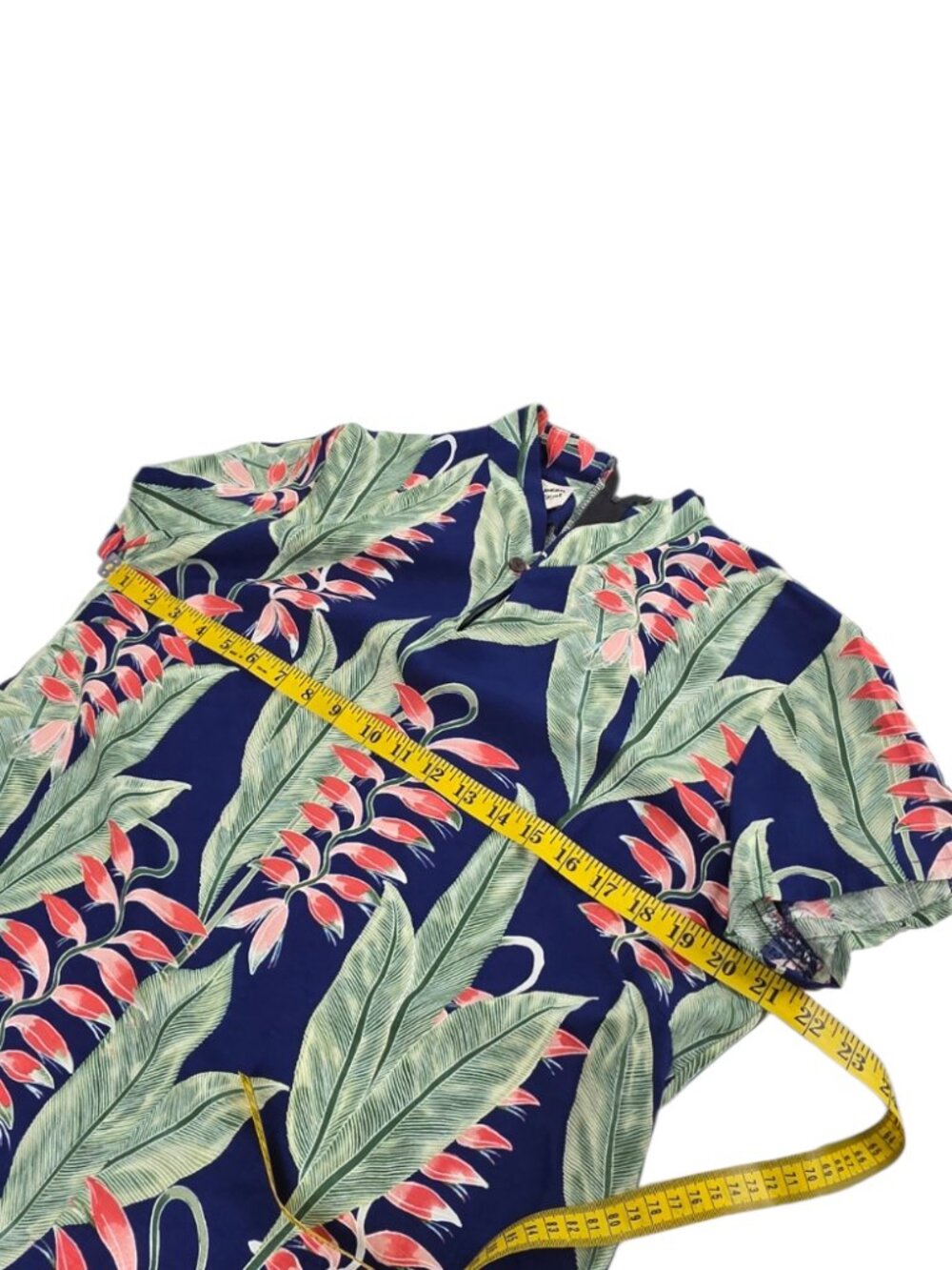 Hilo Hattie Hawaiian Maxi Dress, Short Sleeve, Leaf Floral Print, Resortwear, L - Picture 6 of 9